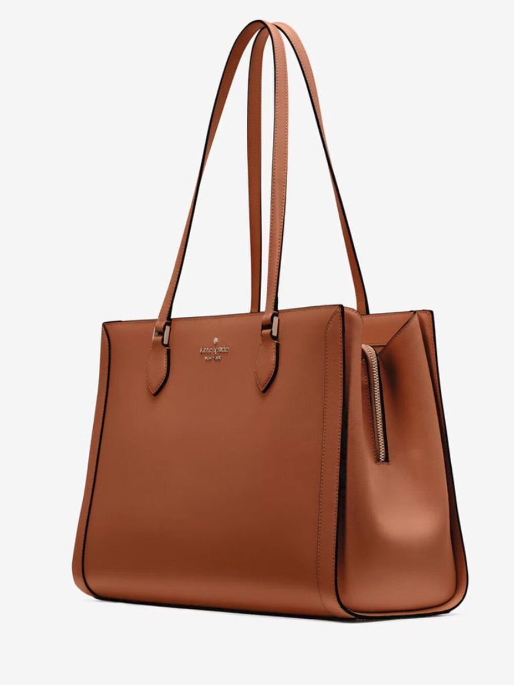 Kate Spade Madison Large Laptop Tote Shoulder Purse - Work School Cavern Clay - Picture 5 of 8